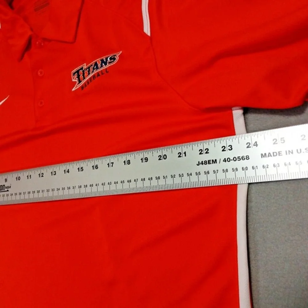 Nike Drit- Polo Shirt Mens Orange Cal State Fullerton Titans Baseball NCAA‎ L